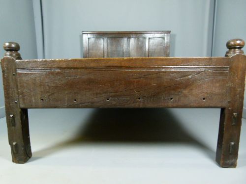 fig 3. Wonderful Rare Early 18th Century Oak Double Bed c1700