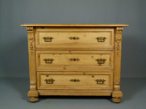Pretty 19th Century Continental Pine Chest of Drawers