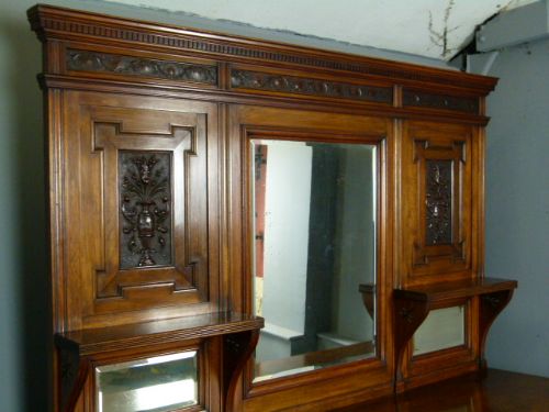 fig 4. Imposing Victorian Walnut Mirror-Back Sideboard