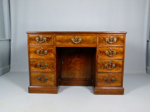 fig 2. Charming Georgian Mahogany Pedestal Desk