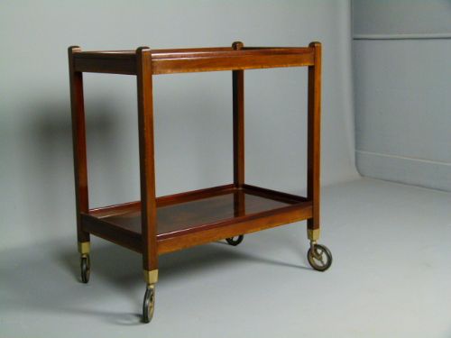 Edwardian Mahogany Tea Trolley Cake Stand C1910
