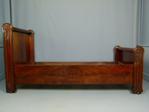 fig 3. Pair Of Figured Mahogany French Single Daybeds