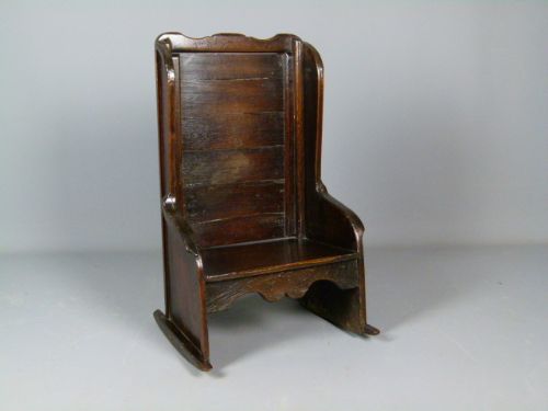 18th.c Childs Oak Rocking Chair