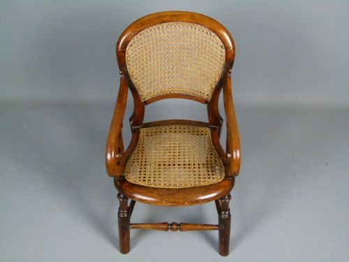 fig 3. Victorian Oak & Cane Childs Chair