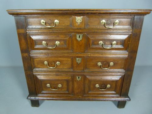 fig 1. Charming 17th Century Oak Chest Of Drawers.