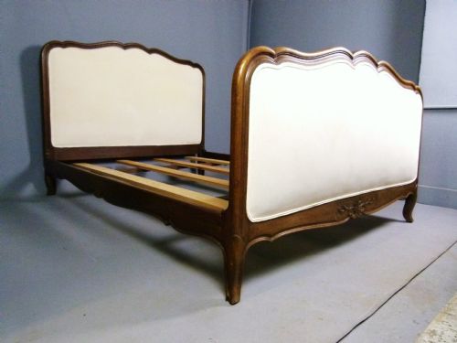 French Carved Oak Double Bed C1900
