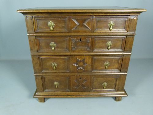 fig 1. Superb 17th Century Oak Chest Of Drawers