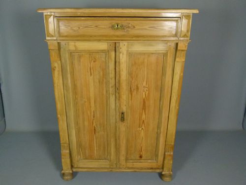 fig 1. 19th Century Antique French Pine Cupboard