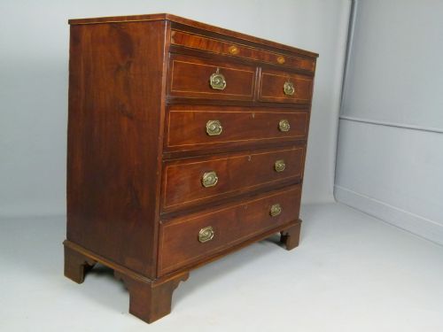 fig 2. Georgian Mahogany & Marquetry Chest Of Drawers