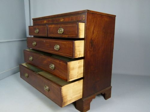 fig 4. Georgian Mahogany & Marquetry Chest Of Drawers