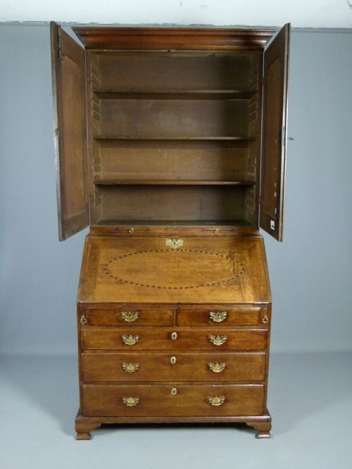 fig 2. Georgian Oak Bureau Bookcase