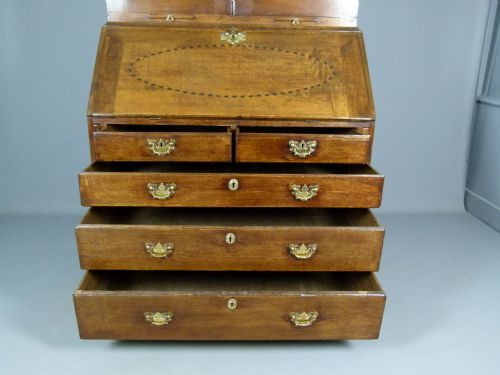 fig 3. Georgian Oak Bureau Bookcase