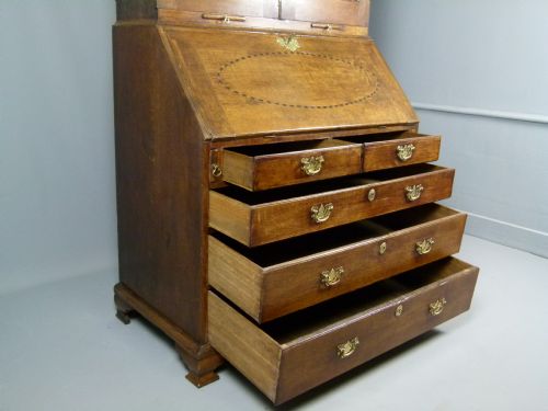 fig 4. Georgian Oak Bureau Bookcase