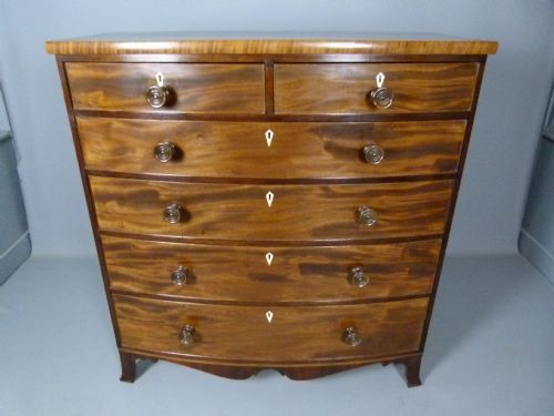 fig 2. Fine Regency Mahogany Bow-Front Chest Of Drawers