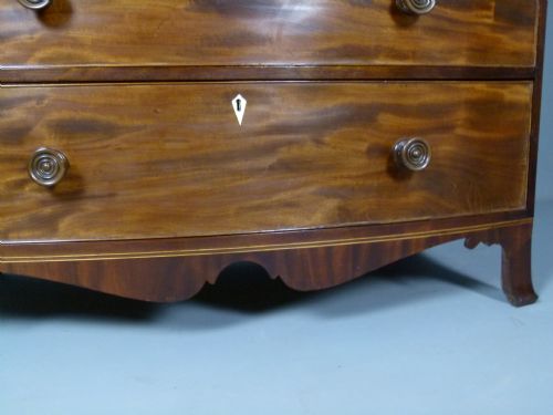 fig 3. Fine Regency Mahogany Bow-Front Chest Of Drawers