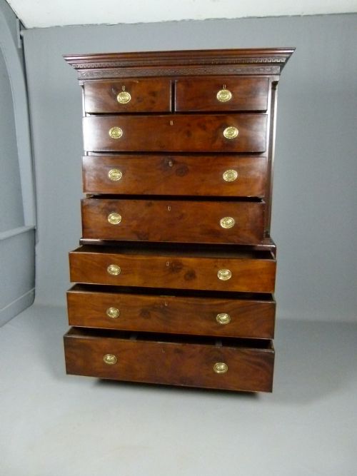 fig 2. Georgian Mahogany Tallboy /Chest On Chest
