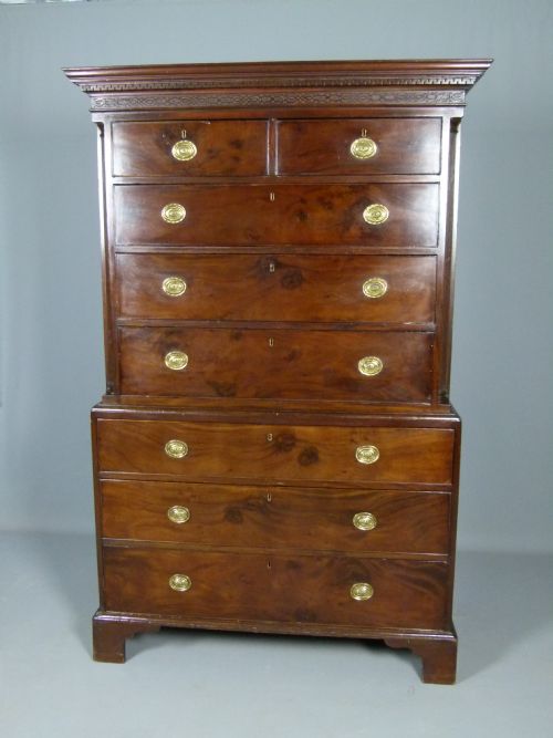 fig 4. Georgian Mahogany Tallboy /Chest On Chest