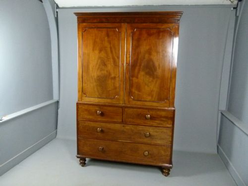 fig 2. Super Quality Georgian Mahogany Linen Press