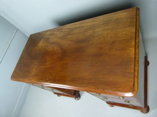 fig 3. Superb Quality Victorian Flame Mahogany Desk.