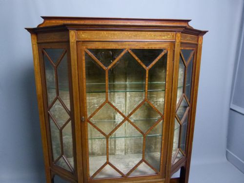 fig 1. Fine Edwardian Mahogany Inlaid Display Cabinet