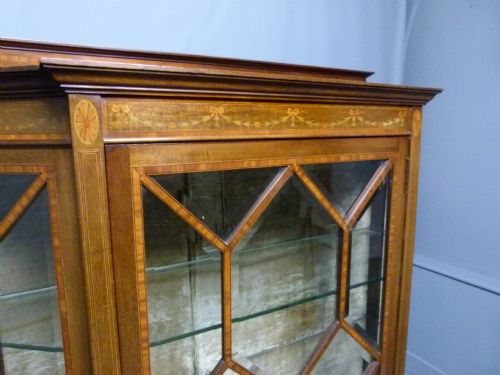 fig 3. Fine Edwardian Mahogany Inlaid Display Cabinet