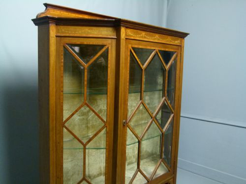 fig 4. Fine Edwardian Mahogany Inlaid Display Cabinet