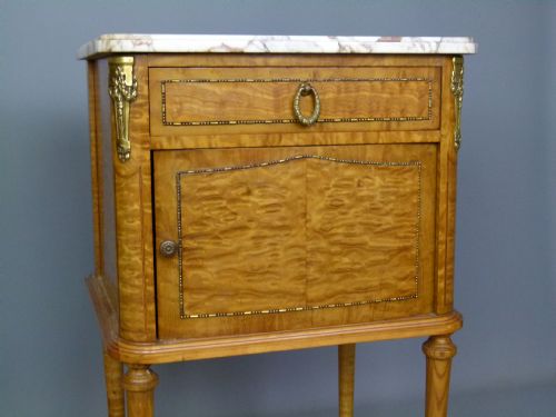 fig 3. Fine Pair Of French Satinwood Bedside Cabinets.