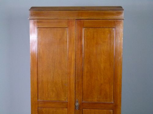 fig 1. Edwardian Gentleman`s Mahogany Small Compactum Wardrobe