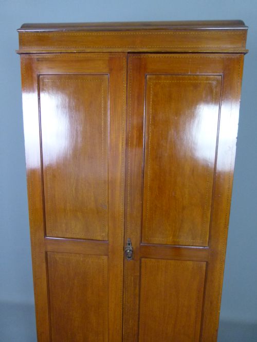 fig 3. Edwardian Gentleman`s Mahogany Small Compactum Wardrobe