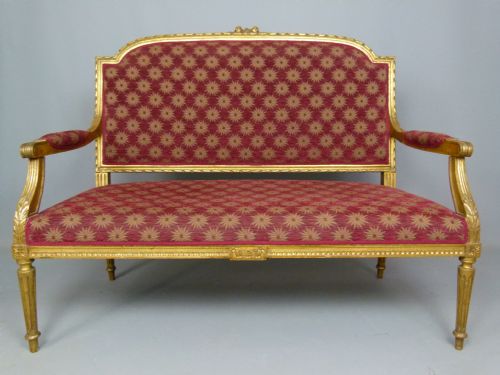 Elegant French Giltwood Sofa 
