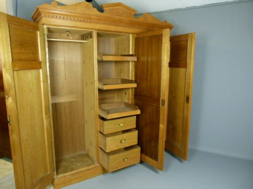 Super Quality Victorian Golden Ash Compactum Wardrobe