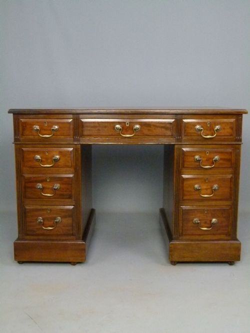 fig 2. Small Victorian Mahogany Pedestal Desk