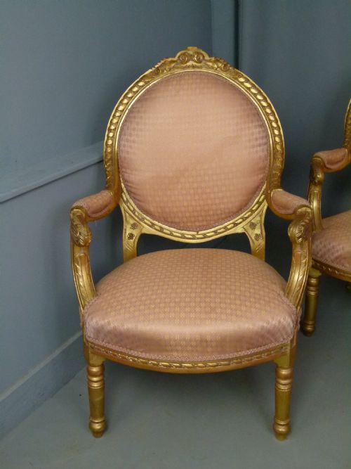 fig 2. Elegant French Giltwood Three Piece Suite