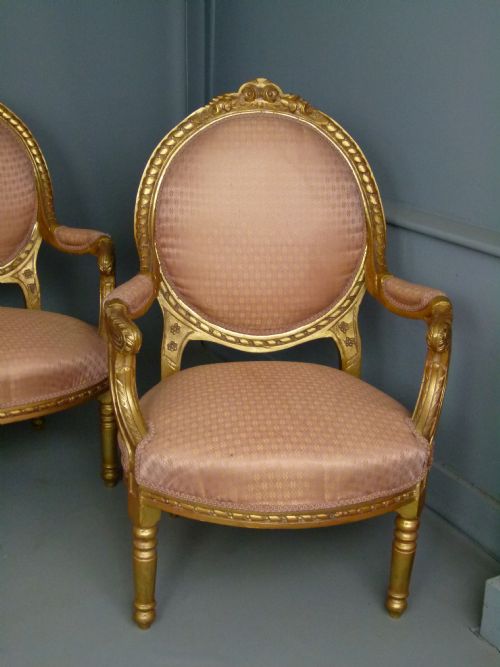 fig 3. Elegant French Giltwood Three Piece Suite