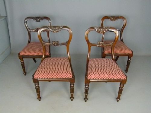 fig 1. Set Of Four Early Victorian Rosewood Dining Chairs