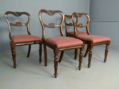 fig 2. Set Of Four Early Victorian Rosewood Dining Chairs