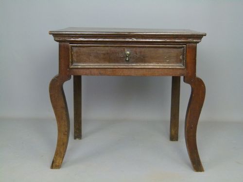 fig 1. Unusual 18th Century Oak Rustic Country Side Hall Table.