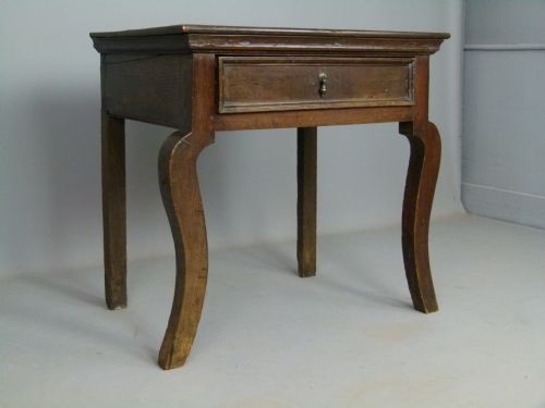 fig 2. Unusual 18th Century Oak Rustic Country Side Hall Table.