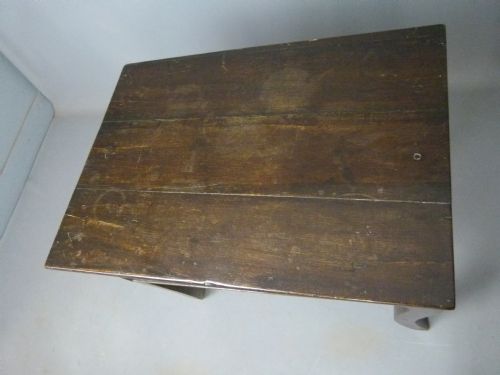 fig 3. Unusual 18th Century Oak Rustic Country Side Hall Table.