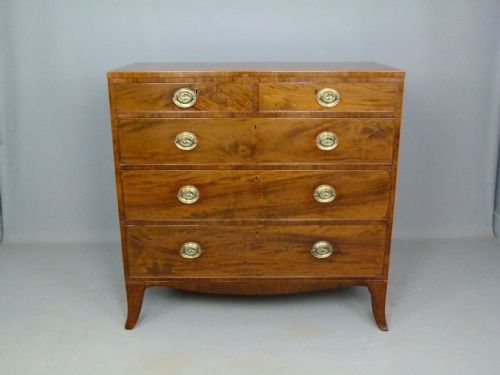 fig 2. Handsome Caddy-Top Regency Mahogany Chest Of Drawers
