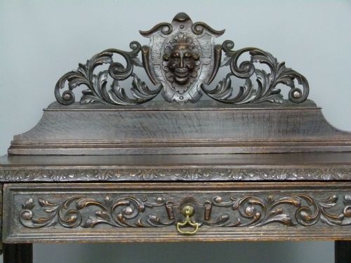 fig 3. Victorian Carved Oak Hall Console Table