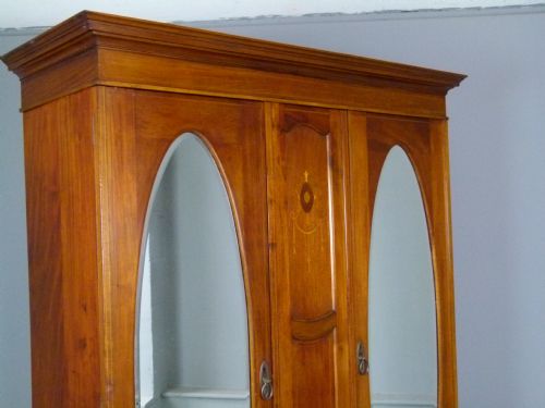 fig 2. Edwardian Mahogany Double Mirrored Wardrobe