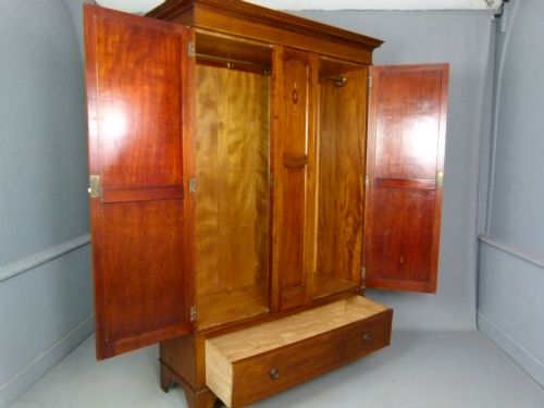 fig 4. Edwardian Mahogany Double Mirrored Wardrobe