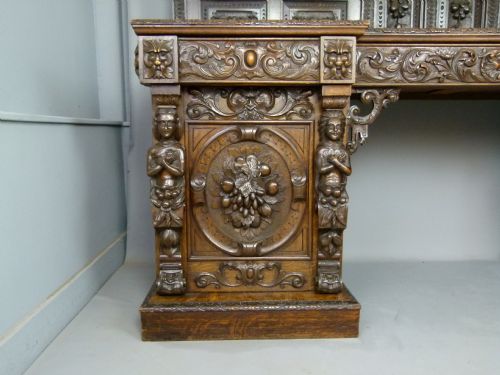 fig 2. Outstanding Renaissance Revival Carved Oak Sideboard