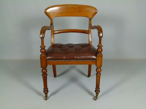Early Victorian Mahogany Desk Chair
