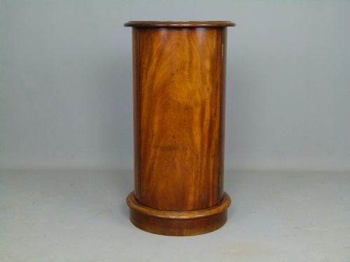 Victorian Mahogany Cylinder Shaped Bedside Cabinet