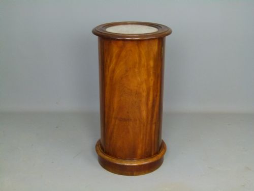 fig 1. Victorian Mahogany Cylinder Shaped Bedside Cabinet