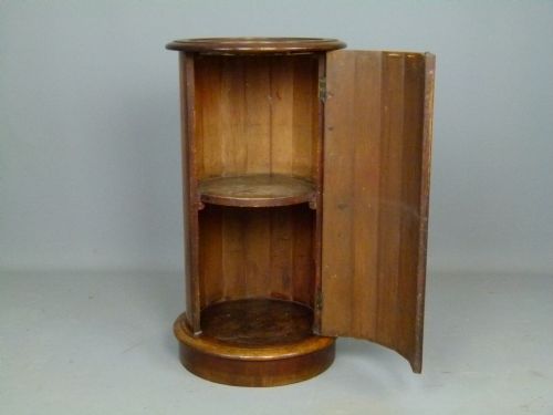 fig 2. Victorian Mahogany Cylinder Shaped Bedside Cabinet
