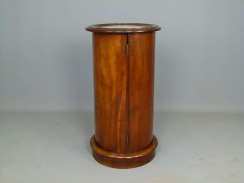 fig 3. Victorian Mahogany Cylinder Shaped Bedside Cabinet