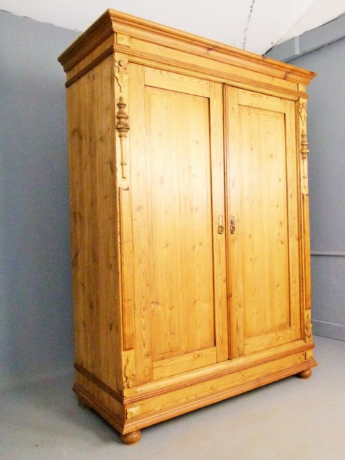 Charming Antique Pine French Armoire
